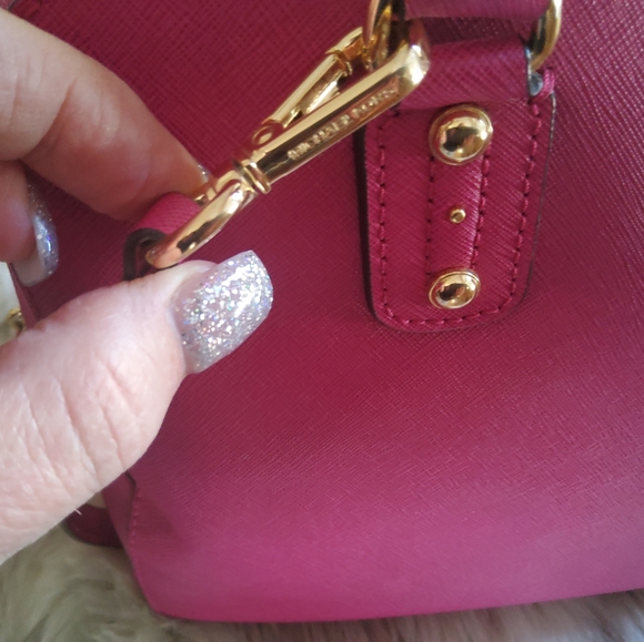 Michael Kors Large Saffiano Satchel Color Fuschia Beyond EUC - Picture 8 of 16